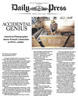 American Photographer shares French Connection in PFAC Exhibit - article in the Daily Press